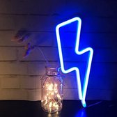 Neon bliksemlicht blauw - Goedkoper vanwege ontbreken ophanghaakje! -  Bliksem Figuur Neon Style LED Lamp - Neon Verlichting - Slaap - Woon- Kamer - Keuken - Hal Accessoires - Neon