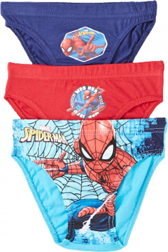 Spiderman slips - onderbroeken - ondergoed - set van 3 in box - maat 98/104  - 3/4 jaar | bol.com