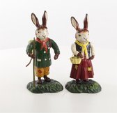 Kleine Dame En Man Rabit Set/2 9x11x22 cm