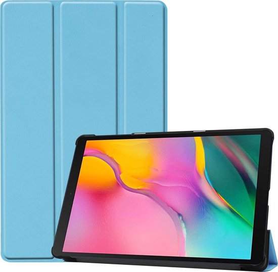 Hoes Geschikt voor Samsung Galaxy Tab A 10.1 inch (2019) Tri-Fold tablethoes - Licht Blauw