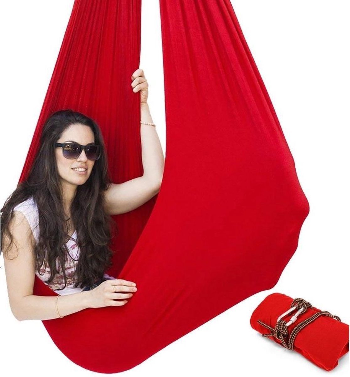 Aerial Yoga Hangmatset, 150 x 280 cm, yoga-hangmat voor