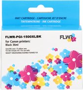 FLWR - Inktcartridge / PGI-1500XL zwart - Geschikt voor Canon