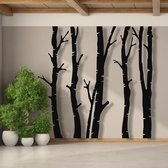 Wanddecoratie | Droog houten decor | Metal - Wall Art | Muurdecoratie | Zwart | 120 x 120 cm