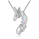 Bijoux by Ive - Ketting met hanger - Eenhoorn - Unicorn - Parelmoer