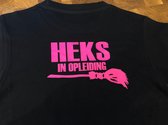 Heks in Opleiding Neon roze Maat S