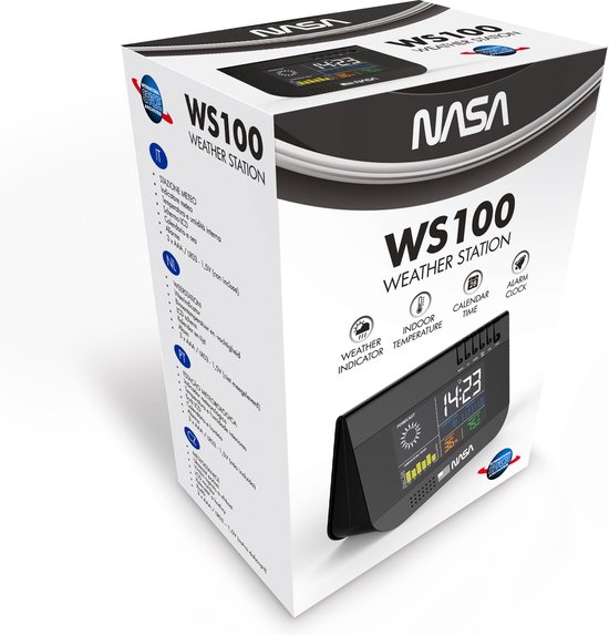 Nasa - NASA WSP1300 - Station Météo, Enceinte Bluetooth, Ecran LCD