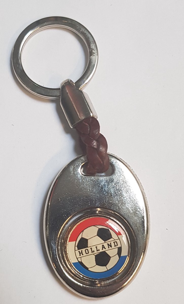 Sleutelhanger - Voetbal - Holland - Nederland - Ovaal - Metaal