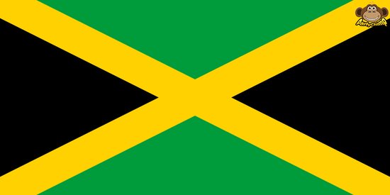 Partychimp Vlag Jamaica - 90x150 Cm - Polyester - Groen/Zwart/Geel | bol.com
