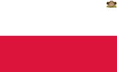Partychimp Poolse Vlag Polen - 90x150 Cm - Polyester -  Rood/Wit