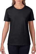 Basic ronde hals t-shirt zwart voor dames - Casual shirts - Dameskleding t-shirt zwart L (40/52)