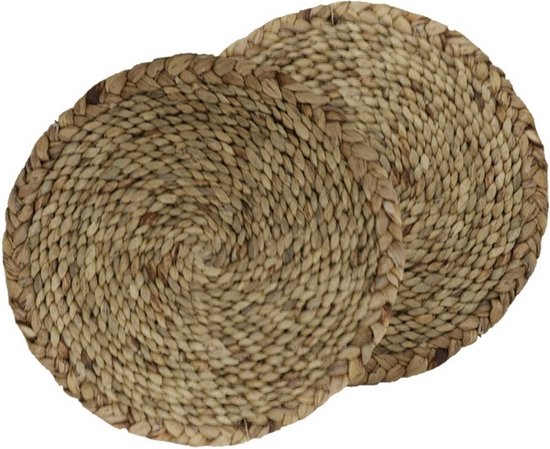 Secret de Gourmet Placemat - zeegras naturel - rond - 35 cm - Placemats - Merkloos