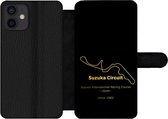 Bookcase Geschikt voor iPhone 12 telefoonhoesje - Suzuka - F1 - Circuit - Met vakjes - Wallet case met magneetsluiting - Cadeau voor man