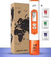 Brothers4Change®  pH meter - Gebruiksvriendelijk - ph meter water/aquarium  - ph meter digitaal - 3 Kalibratie poeders & batterij