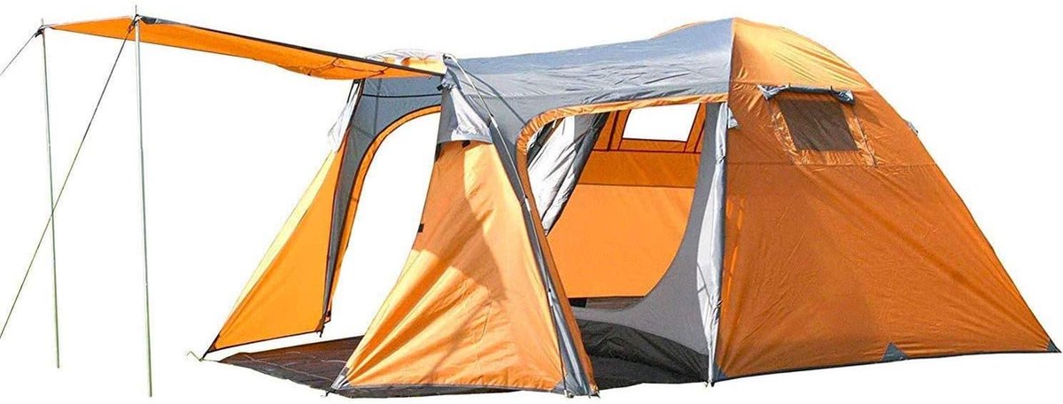 MONTIS HQ MONTANA tent voor 2 tot 4 personen, waterdicht en ultralicht, met binnentent, luifel en muggennet, inclusief draagtas