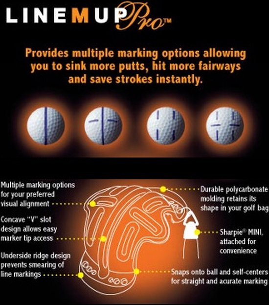 Line M Up Pro Putt Position System - Marker - Balbelijner van Callaway — afbeelding 3