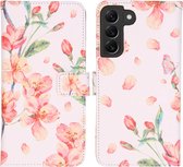 iMoshion Design Softcase Book Case Samsung Galaxy S22 Plus hoesje - Blossom Watercolor