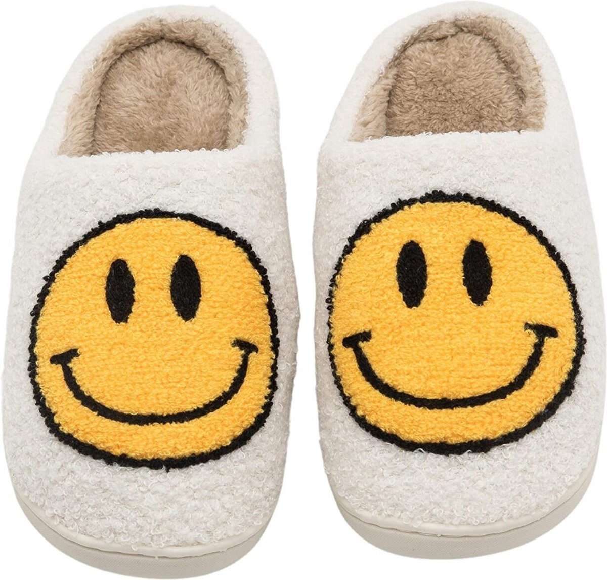 JAXY Smiley Slippers - Smiley Pantoffels - Pantoffels - Smiley Sloffen -  Pantoffels... | bol