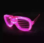 LED Bril - Unisex - Lichtgevende Feestbril - Roze