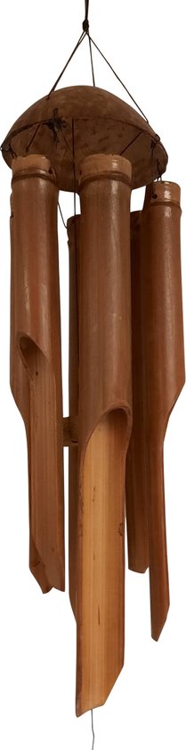 Windgong Bamboe | 90cm lang  | Duurzame Tuindecoratie | Windorgel van bamboe hout
