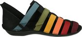 Loints of Holland 39101 TERPOORTEN - Volwassenen Platte sandalen - Kleur: Zwart - Maat: 38