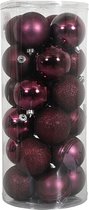 Oneiro's Luxe Kerstballen MEGA LUXE SET van 24 PAARS - ø 80 mm - 24 stuks - groen - kerstbal - luxe verpakking – kerstcollectie – kerstdecoratie – kerstboomhanger – kerstversiering – zilver
