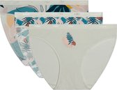 Dim Les Pockets Slips - Onderbroeken - Katoen - Dames - 3 Stuks - Maat 34/36 - Wit/Fantasie/Print