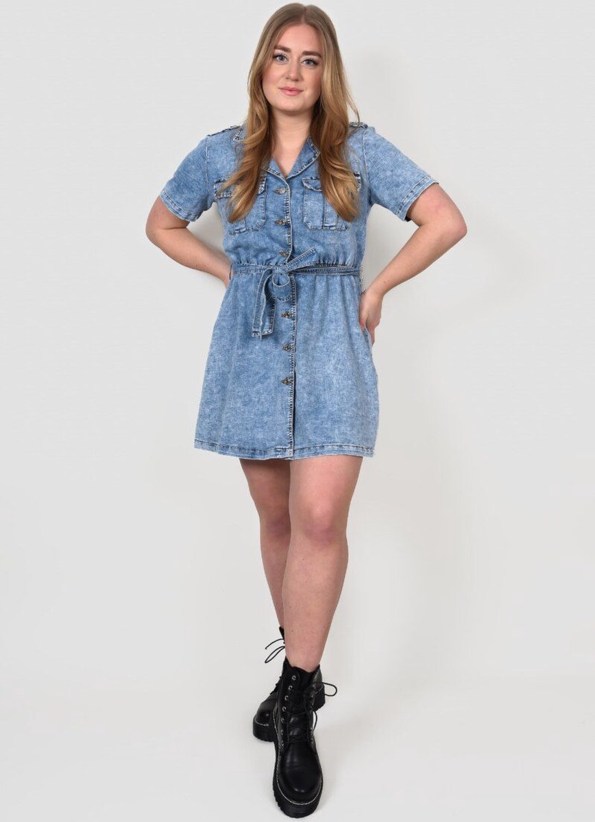 Denim jurk dames sale
