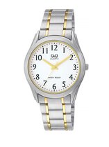 Q&Q Q594J404Y herenhorloge-staal met goud-stalen band-waterresistant-duidelijke wijzerplaat-