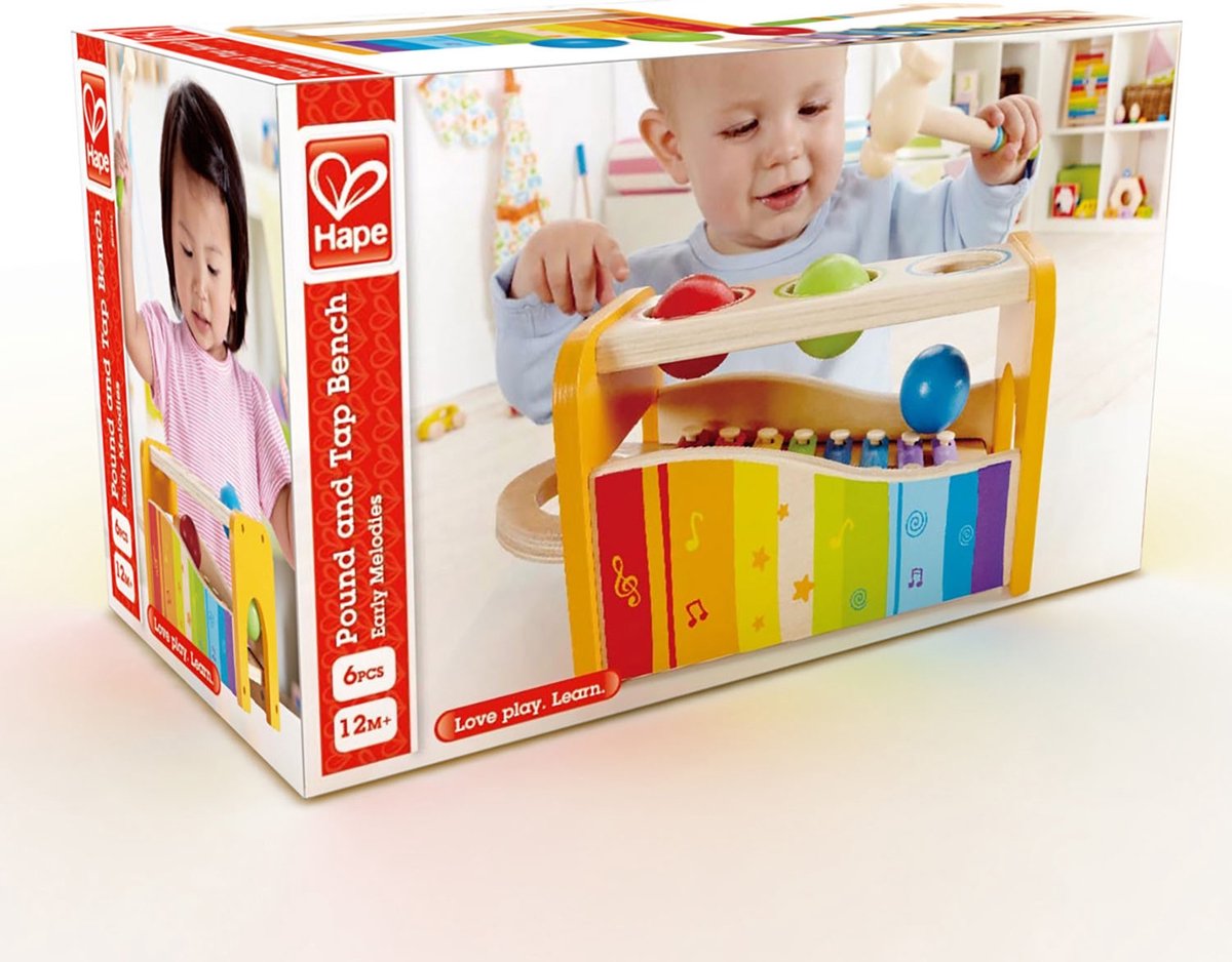 Hape Hamerbank met Xylofoon - Houten Muziekspeelgoed voor Peuters vanaf 12 Maanden — afbeelding 23