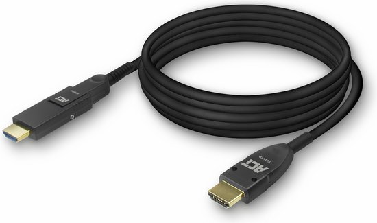 ACT HDMI Glasvezel kabel met afneembare connector – 4K@60Hz – Active Optical Cable (AOC) - HDMI Kabel 30 meter – AK4104