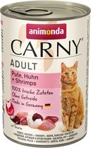 Animonda Carny Adult Kalkoen, Kip + garnalen 6 x 400 gram ( Katten natvoer )