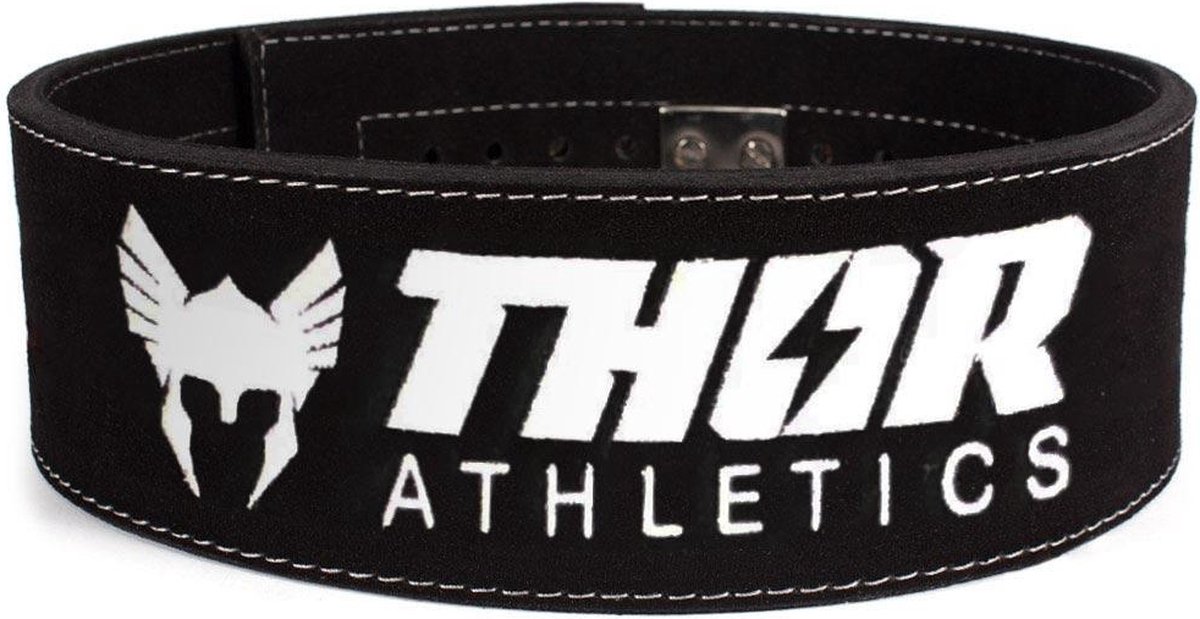 Thor Athletics - Powerlift Riem - Lifting Belt - Clip Sluiting - Zwart - Gewichthefriem - Krachttraining Accesscoires - Powerlifting - Bodybuilding - Deadlift - Squat - Maat (S)