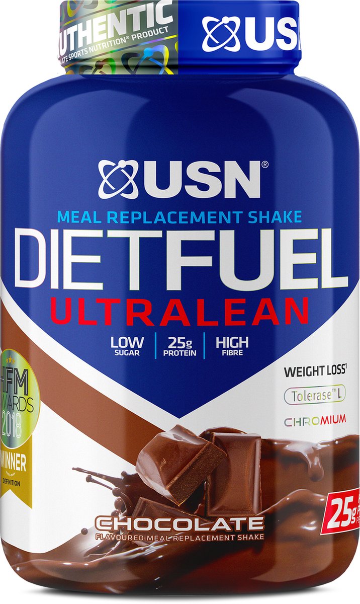 USN Diet Fuel Ultralean (2000g) Chocolate - Eiwitten - Maaltijdvervangers
