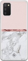 Casimoda® hoesje - Geschikt voor Samsung A03s - Rose All Day - Backcover - Siliconen/TPU - Grijs