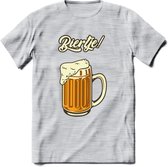 Biertje! T-Shirt | Bier Kleding | Feest | Drank | Grappig Verjaardag Cadeau | - Licht Grijs - Gemaleerd - XL
