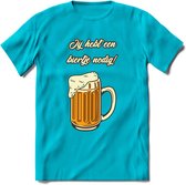 Ik Heb Een Biertje Nodig T-Shirt | Bier Kleding | Feest | Drank | Grappig Verjaardag Cadeau | - Blauw - XXL