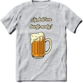 Ik Heb Een Biertje Nodig T-Shirt | Bier Kleding | Feest | Drank | Grappig Verjaardag Cadeau | - Licht Grijs - Gemaleerd - S
