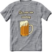 De Soep Van Vandaag T-Shirt | Bier Kleding | Feest | Drank | Grappig Verjaardag Cadeau | - Donker Grijs - Gemaleerd - S