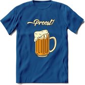 Proost! T-Shirt | Bier Kleding | Feest | Drank | Grappig Verjaardag Cadeau | - Donker Blauw - M
