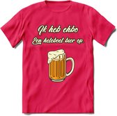 Ik Heb EHBO T-Shirt | Bier Kleding | Feest | Drank | Grappig Verjaardag Cadeau | - Roze - S