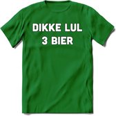 Dikke Lul 3 Bier T-Shirt | Bier Kleding | Feest | Drank | Grappig Verjaardag Cadeau | - Donker Groen - M