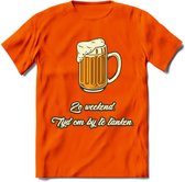 Zo Weekend, Tijd Om Bij Te Tanken T-Shirt | Bier Kleding | Feest | Drank | Grappig Verjaardag Cadeau | - Oranje - 3XL