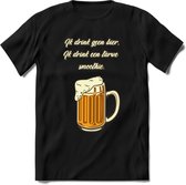 Ik Drink Geen Bier, Ik Drink Een Tarwe Smoothie T-Shirt | Bier Kleding | Feest | Drank | Grappig Verjaardag Cadeau | - Zwart - 3XL