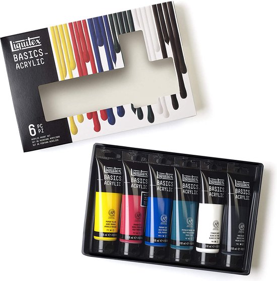 Liquitex Basics 6 couleurs de peinture acrylique