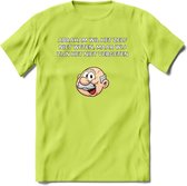 Abraham wil het zelf niet weten T-Shirt | Grappig Abraham 50 Jaar Verjaardag Kleding Cadeau | Dames – Heren - Groen - L