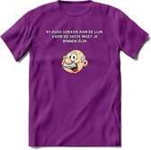 49 oude sokken aan de lijn T-Shirt | Grappig Abraham 50 Jaar Verjaardag Kleding Cadeau | Dames – Heren - Paars - S