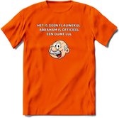 Het is geen flauwekul T-Shirt | Grappig Abraham 50 Jaar Verjaardag Kleding Cadeau | Dames – Heren - Oranje - XXL