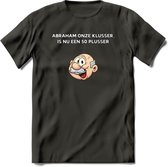 Abraham onze klusser T-Shirt | Grappig Abraham 50 Jaar Verjaardag Kleding Cadeau | Dames – Heren - Donker Grijs - XXL