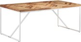 Decoways - Eettafel 180x90x76 cm massief acaciahout en mangohout