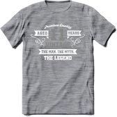 11 Jaar Legend T-Shirt | Zilver - Wit | Grappig Verjaardag en Feest Cadeau | Dames - Heren - Unisex | Kleding Kado | - Donker Grijs - Gemaleerd - XXL